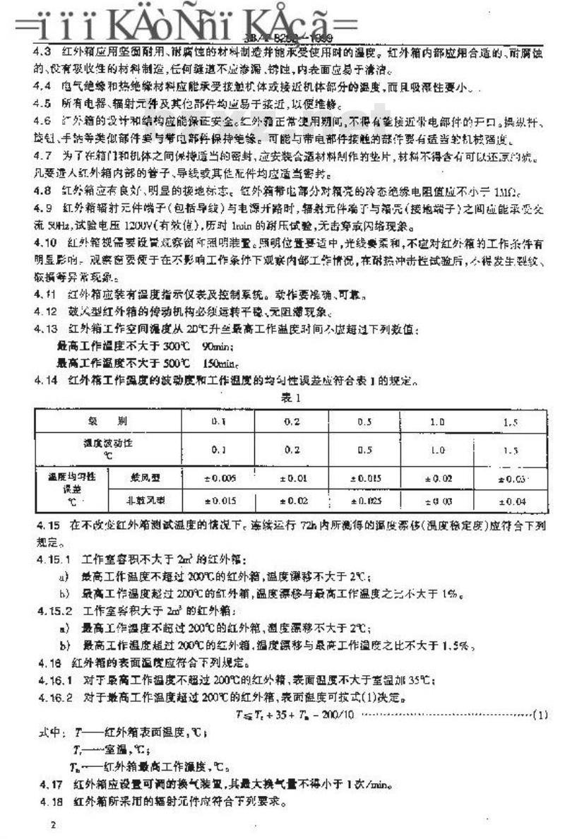 JB/T 8282-1999 远红外线干燥箱