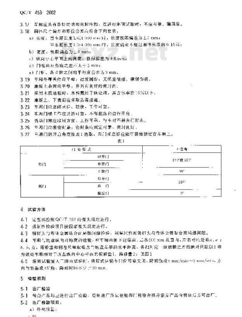 QC/T 453-2002 厢式运输车