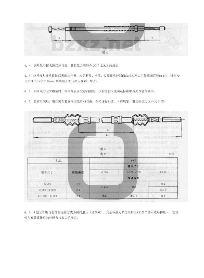 QC/T 228.1-1997 摩托车和轻便摩托车操纵拉索 技术条件