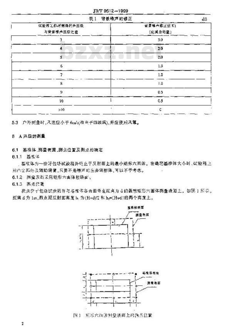 JB/T 9512-1999 气候环境试验设备与试验箱 噪声声功率级的测定