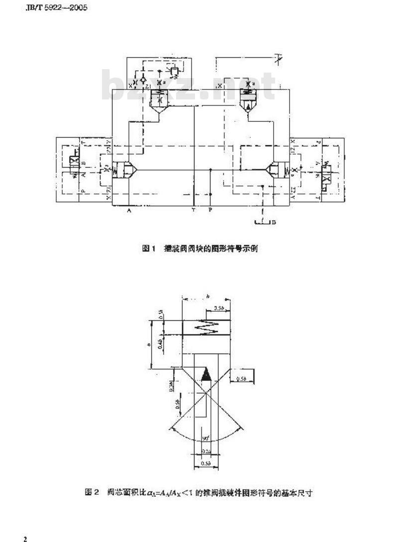 JB/T 5922-2005 液压二通插装阀 图形符号