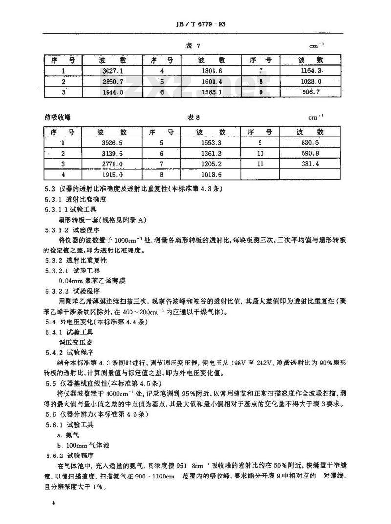 JB/T 6779-1993 红外分光光度计