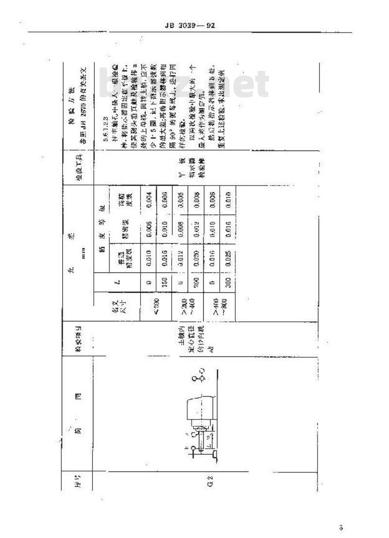 JB/T 3039-1992 组合机床镗削头 精度