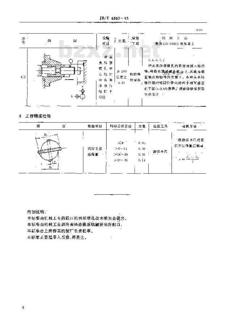JB/T 6583-1993 高速钢球自动冷镦机 精度