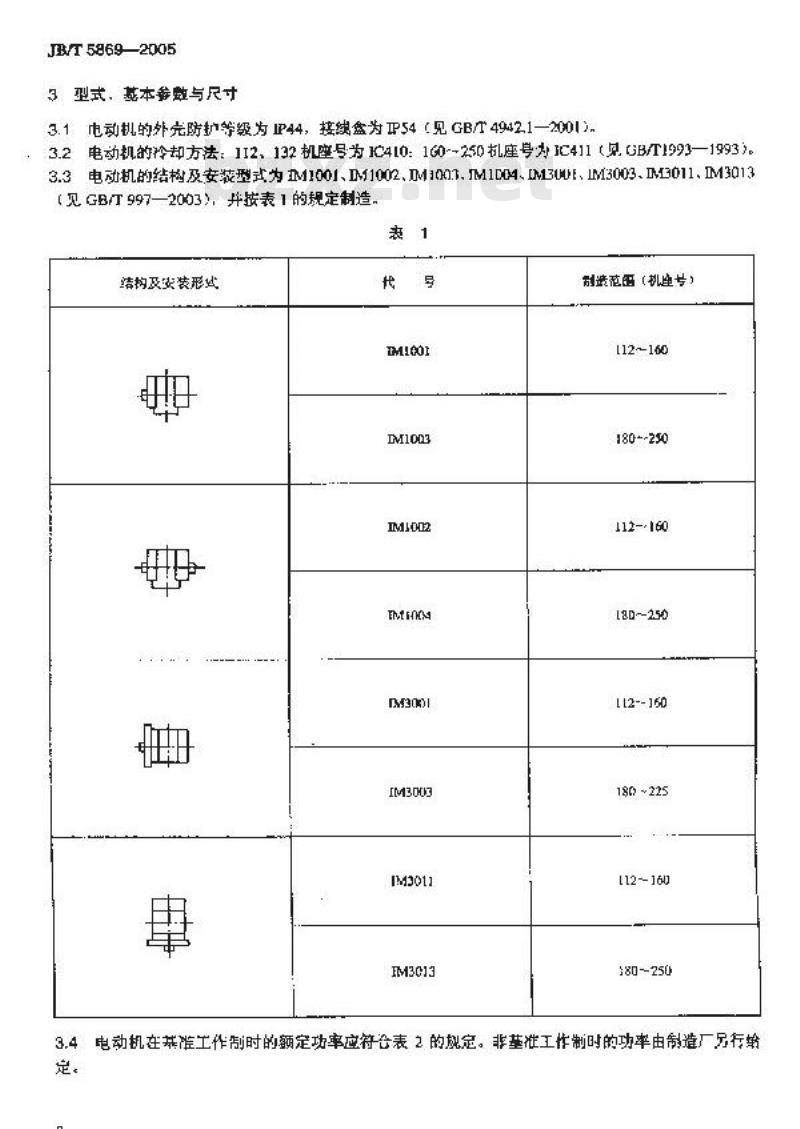 JB/T 5869-2005 YBZS系列起重用隔爆型双速三相异步电动机 技术条件