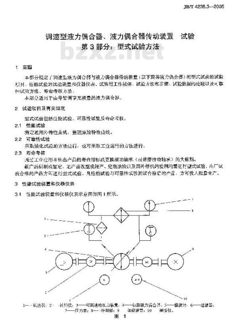 JB/T 4238.3-2005 调速型液力偶合器、液力偶合器传动装置 试验 第3部分：型式试验方法