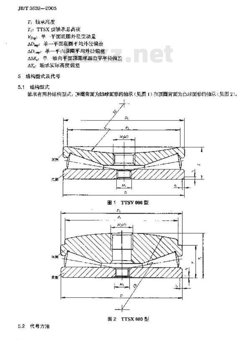 JB/T 3632-2005 滚动轴承 轧机压下机构用满装圆锥滚子推力轴承