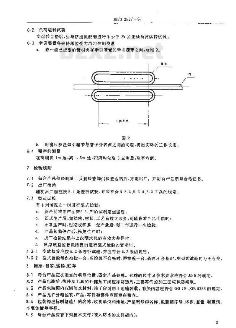 JB/T 2627-1991 塑料挤出硬管辅机