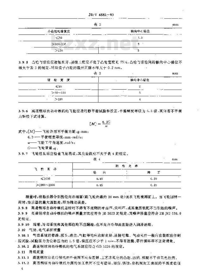 JB/T 6582-1993 高速钢球自动冷镦机 技术条件