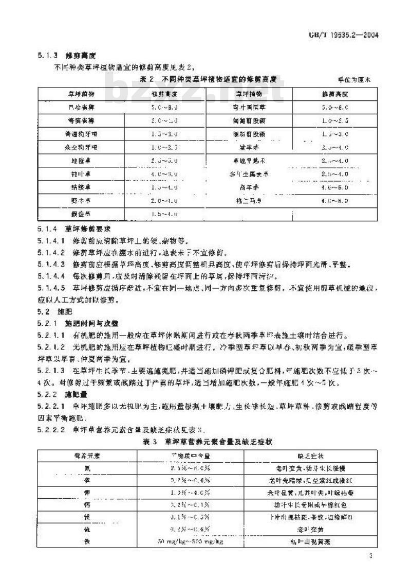 GB/T 19535.2-2004 城市绿地草坪建植与管理技术规程 第2部分：城市绿地草坪管理技术规程