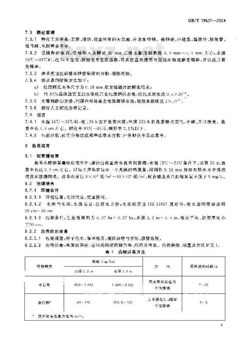 GB/T 19527-2004 青海湖裸鲤繁育技术规程