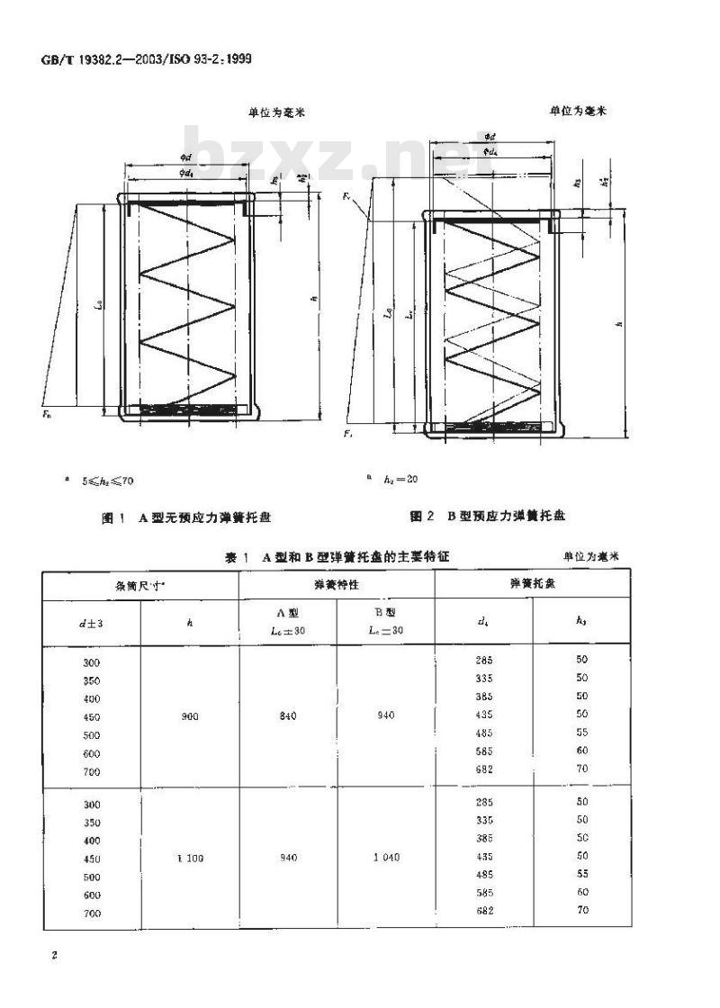 GB/T 19382.2-2003 纺织机械与附件 圆柱形条筒 第2部分：弹簧托盘
