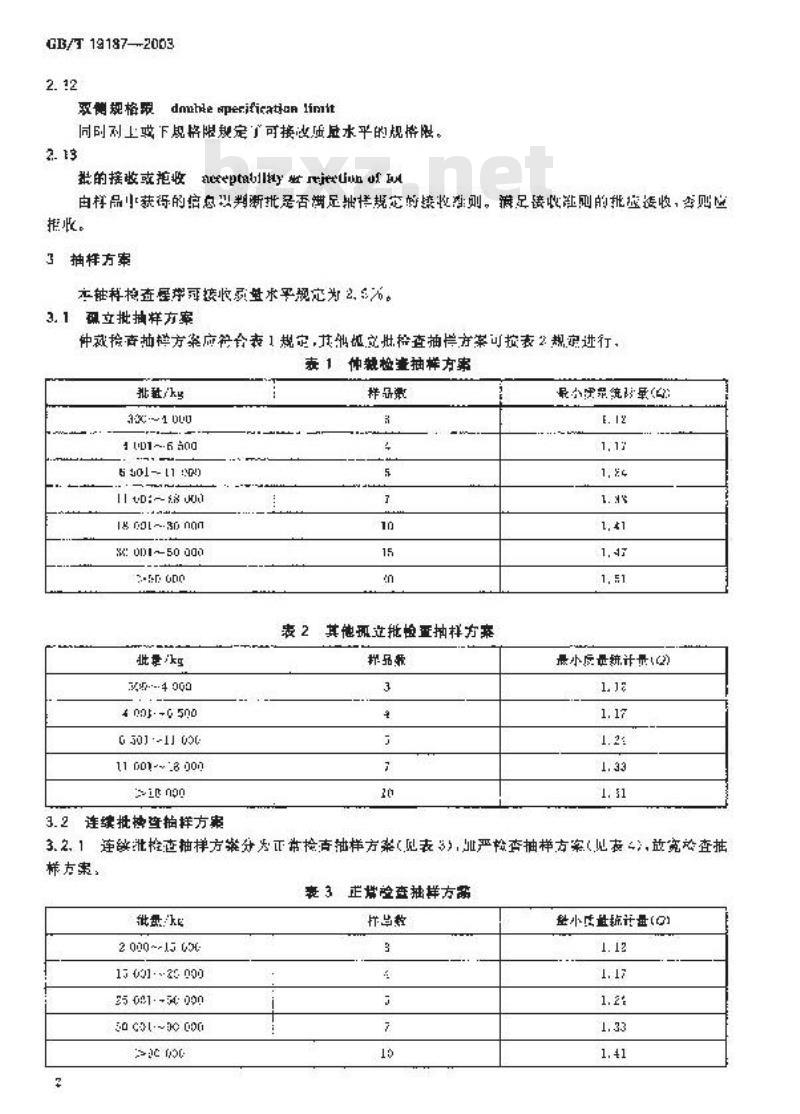 GB/T 19187-2003 合成生胶抽样检查程序