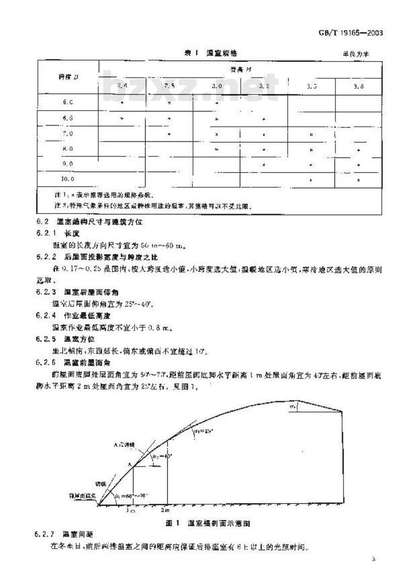 GB/T 19165-2003 日光温室和塑料大棚结构与性能要求