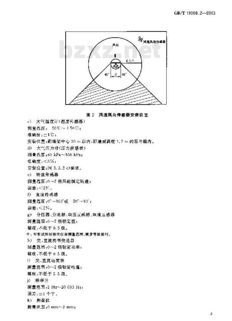 GB/T 19068.2-2003 离网型风力发电机组 第2部分: 试验方法
