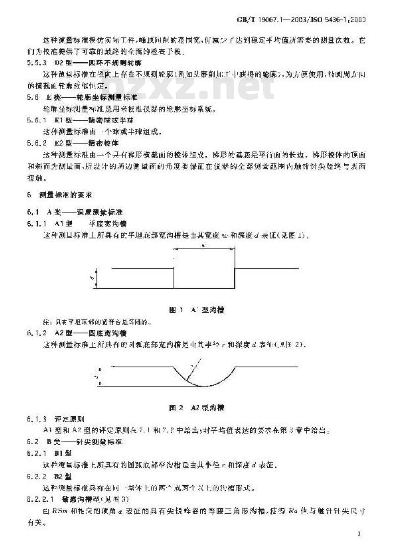 GB/T 19067.1-2003 产品几何量技术规范(GPS)表面结构 轮廓法 测量标准 第1部分: 实物测量标准