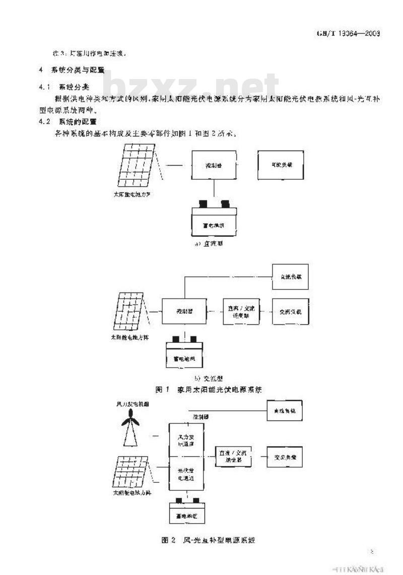 GB/T 19064-2003 家用太阳能光伏电源系统技术条件和试验方法