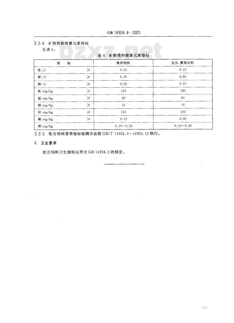 GB 14924.8-2001 实验动物 猴配合饲料