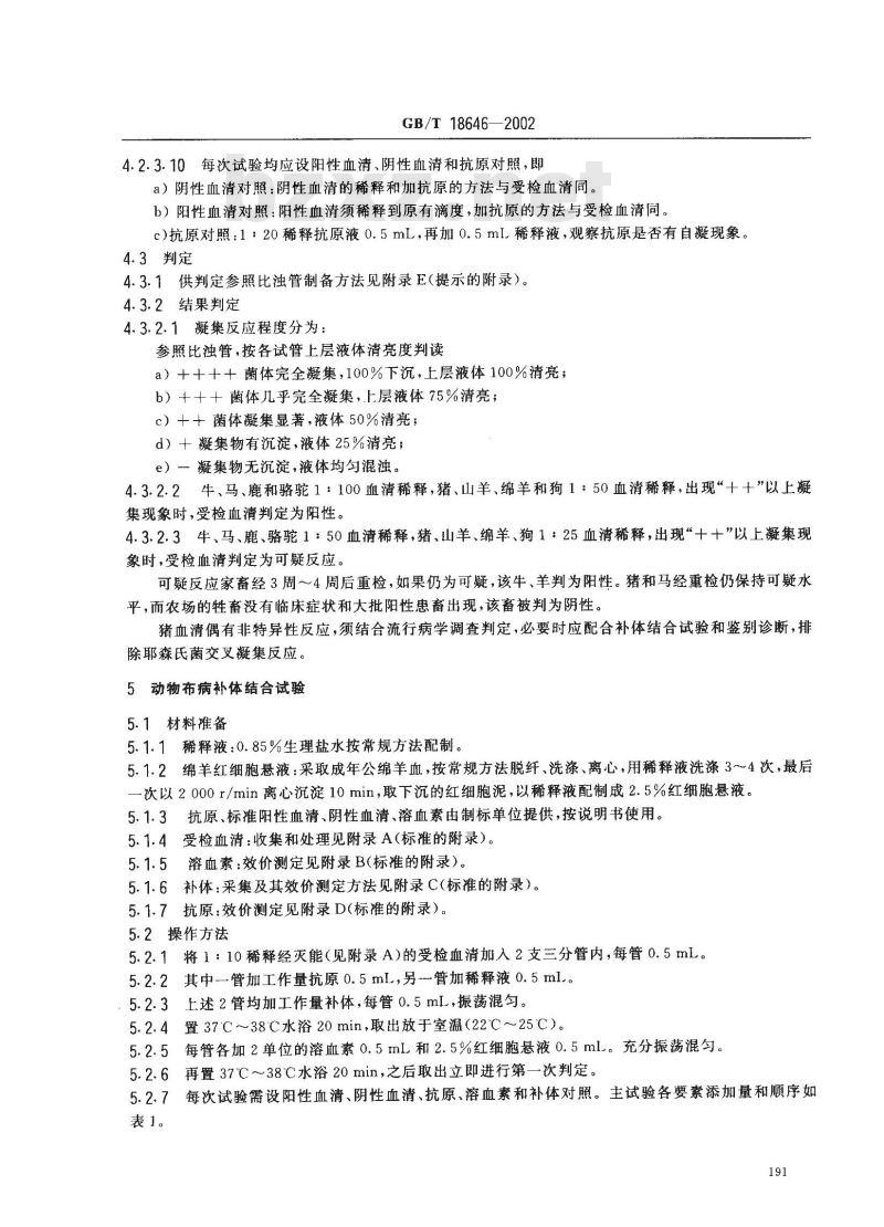 GB/T 18646-2002 动物布鲁氏菌病诊断技术