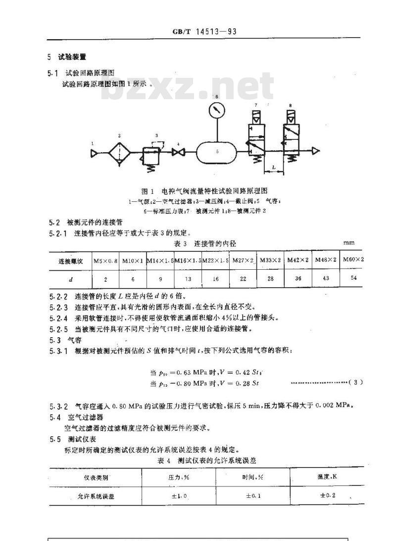 GB/T 14513-1993 气动元件流量特性的测定