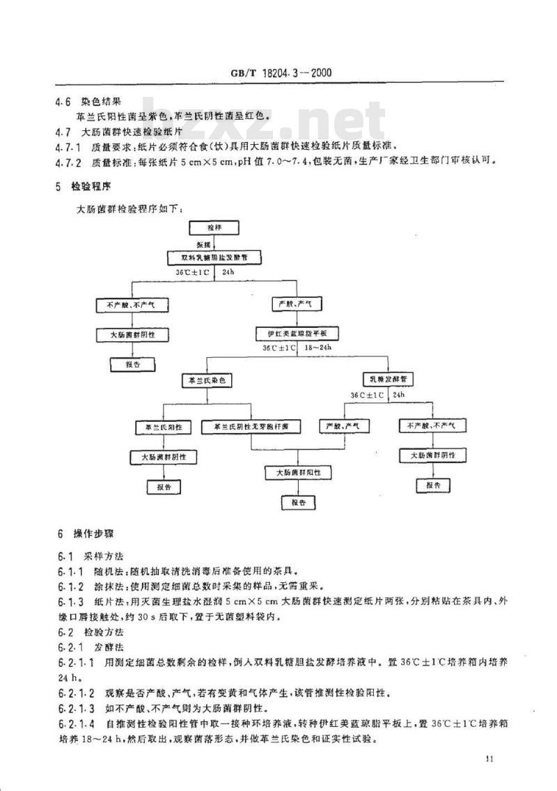 GB/T 18204.3-2000 公共场所茶具微生物检验方法大肠菌群测定