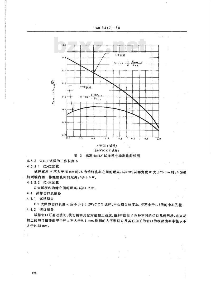 GB/T 9447-1988 焊接接头疲劳裂纹扩展速率试验方法