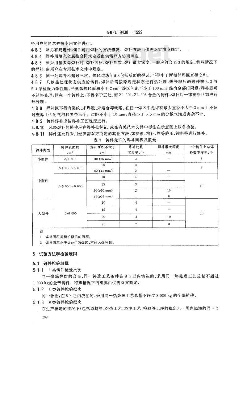 GB/T 9438-1999 铝合金铸件