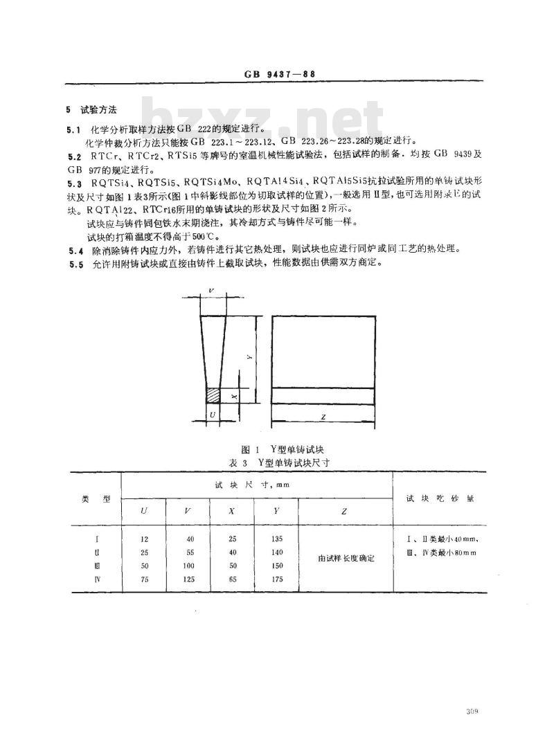 GB/T 9437-1988 耐热铸铁件