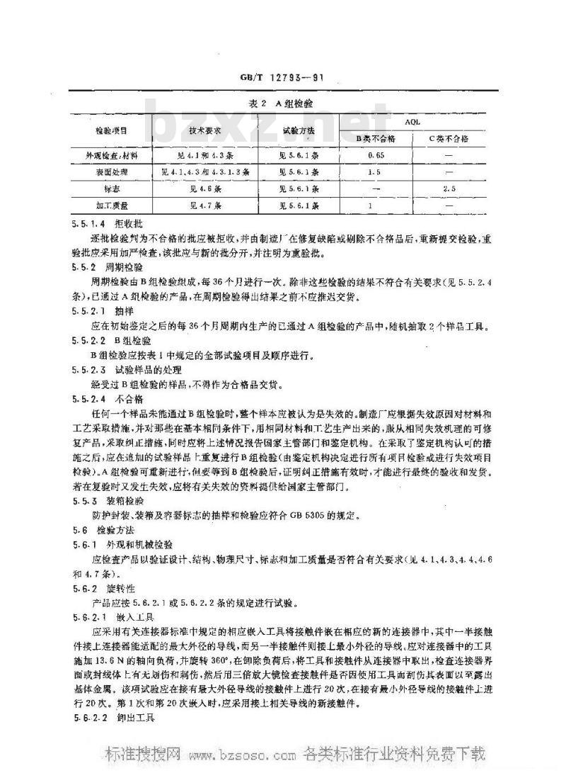 GB/T 12793-1991 电连接器接触件嵌卸工具总规范