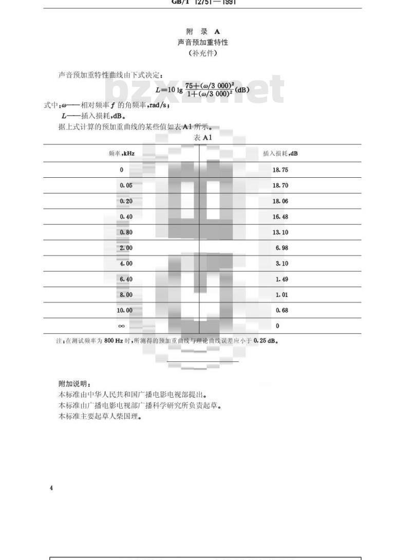 GB/T 12751-1991 电视同步期传一路高质量声音的技术规范