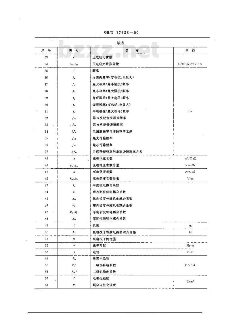 GB/T 12633-1990 压电晶体性能测试术语
