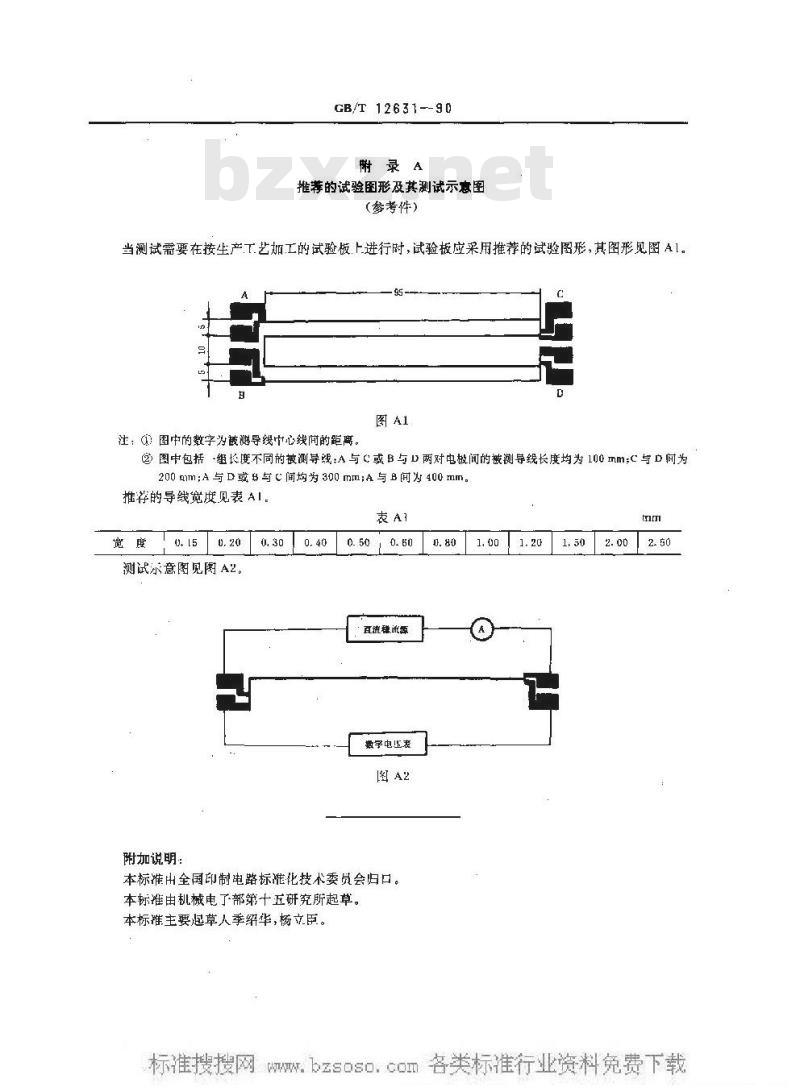 GB/T 12631-1990 印制导线电阻测试方法