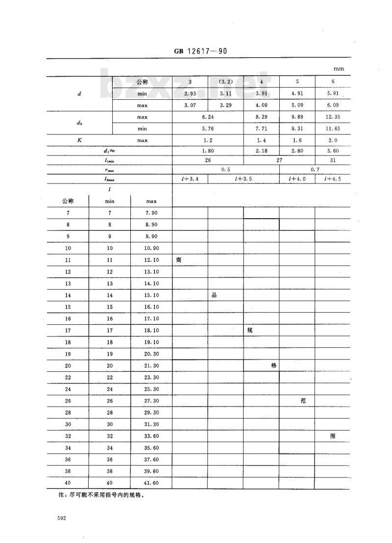 GB/T 12617-1990 开口型沉头抽芯铆钉