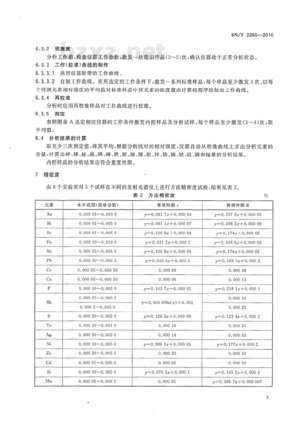 SN/T 2260-2010 阴极铜化学成分的测定 光电发射光谱法
