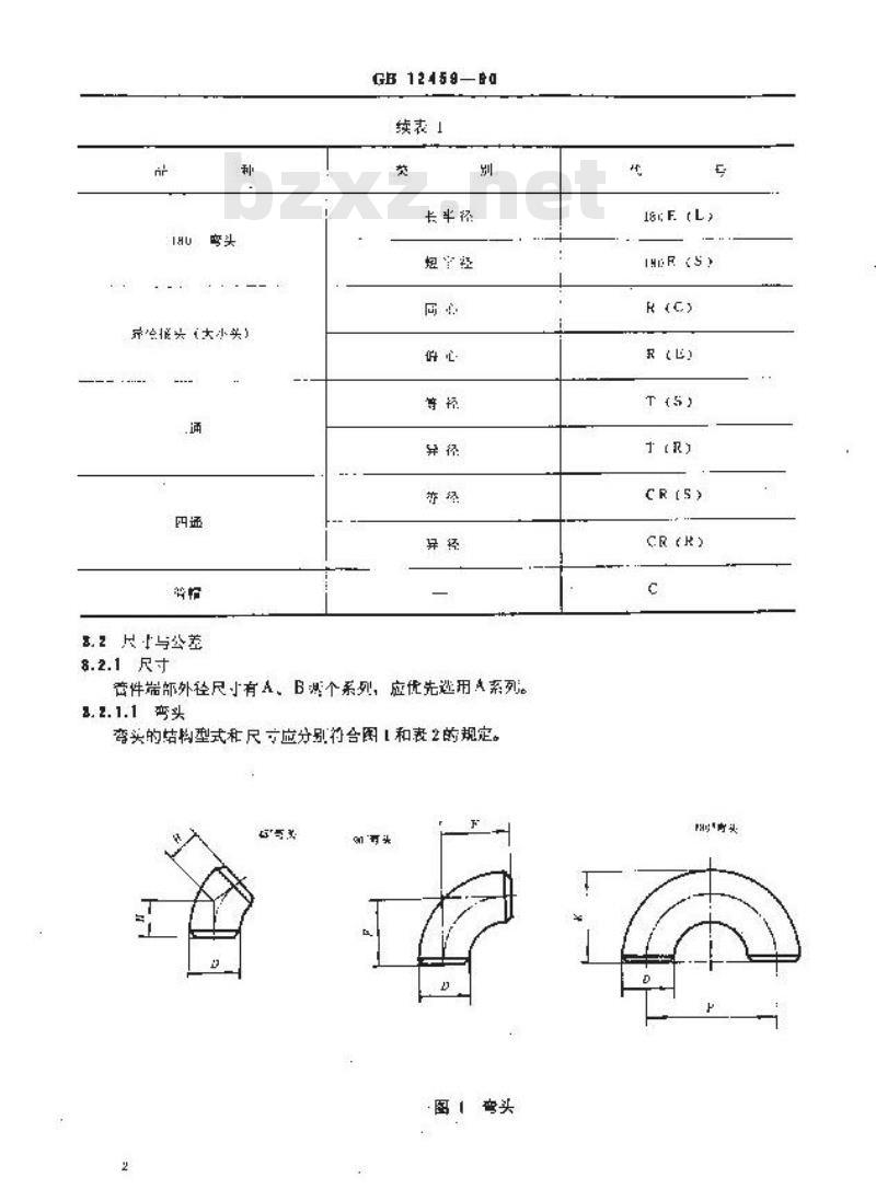 GB/T 12459-1990 钢制 对焊无缝管件