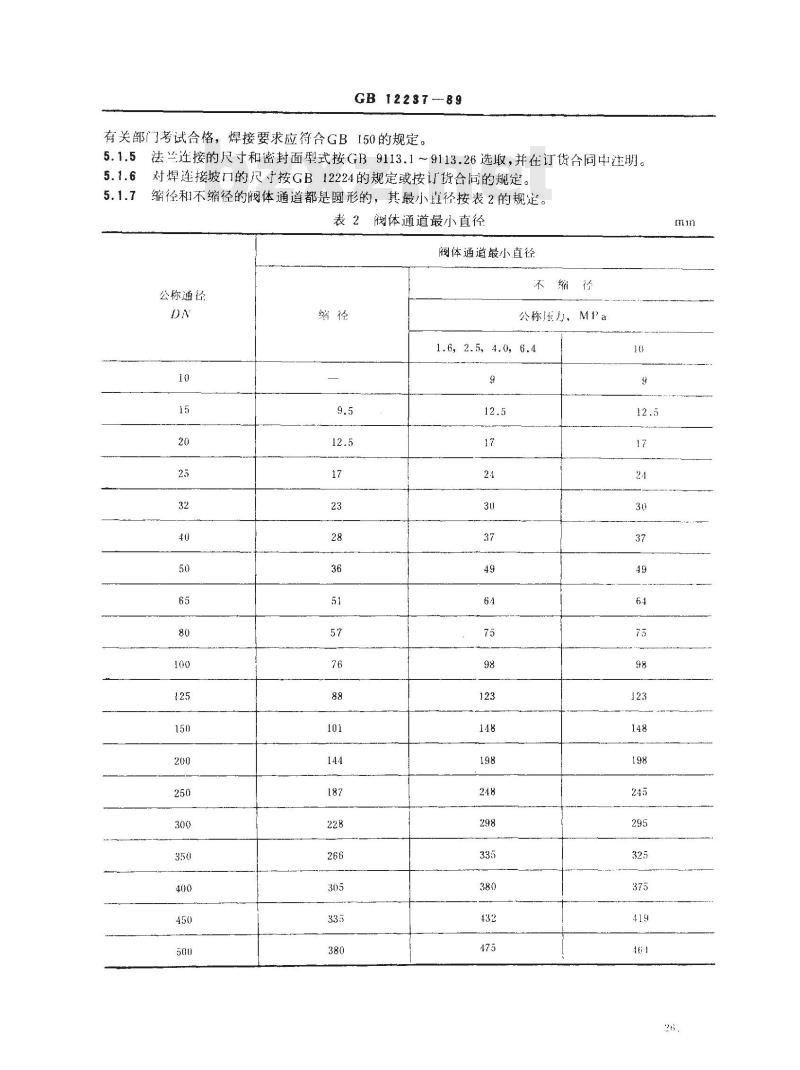 GB/T 12237-1989 通用阀门 法兰和对焊连接钢制球阀