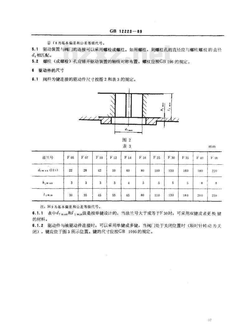 GB/T 12223-1989 部分回转阀门驱动装置的连接
