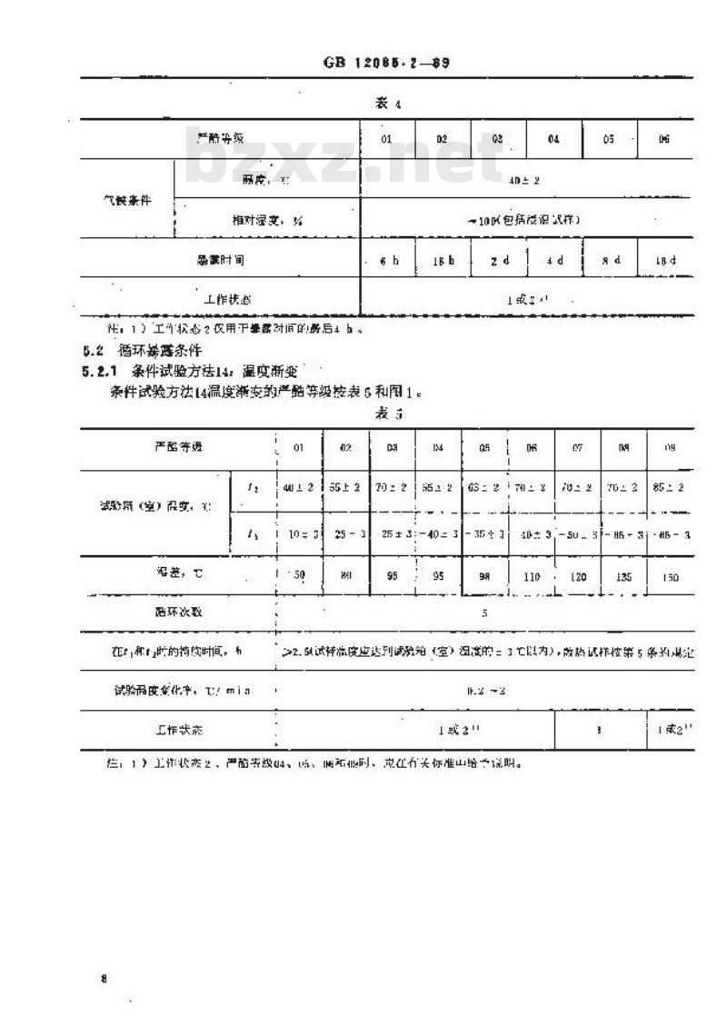 GB 12085.2-1989 光学和光学仪器环境试验方法 低温、高温、湿热