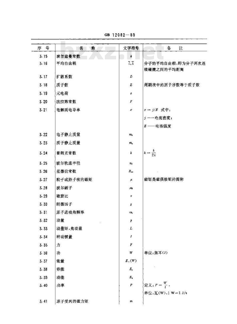 GB 12082-1989 气体激光器文字符号
