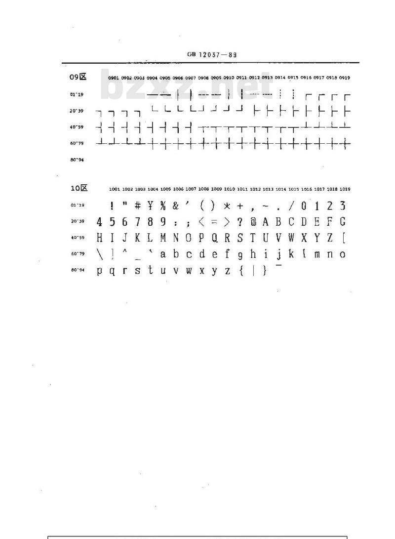 GB/T 12037-1989 信息交换用汉字36×36点阵宋体字模集及数据集