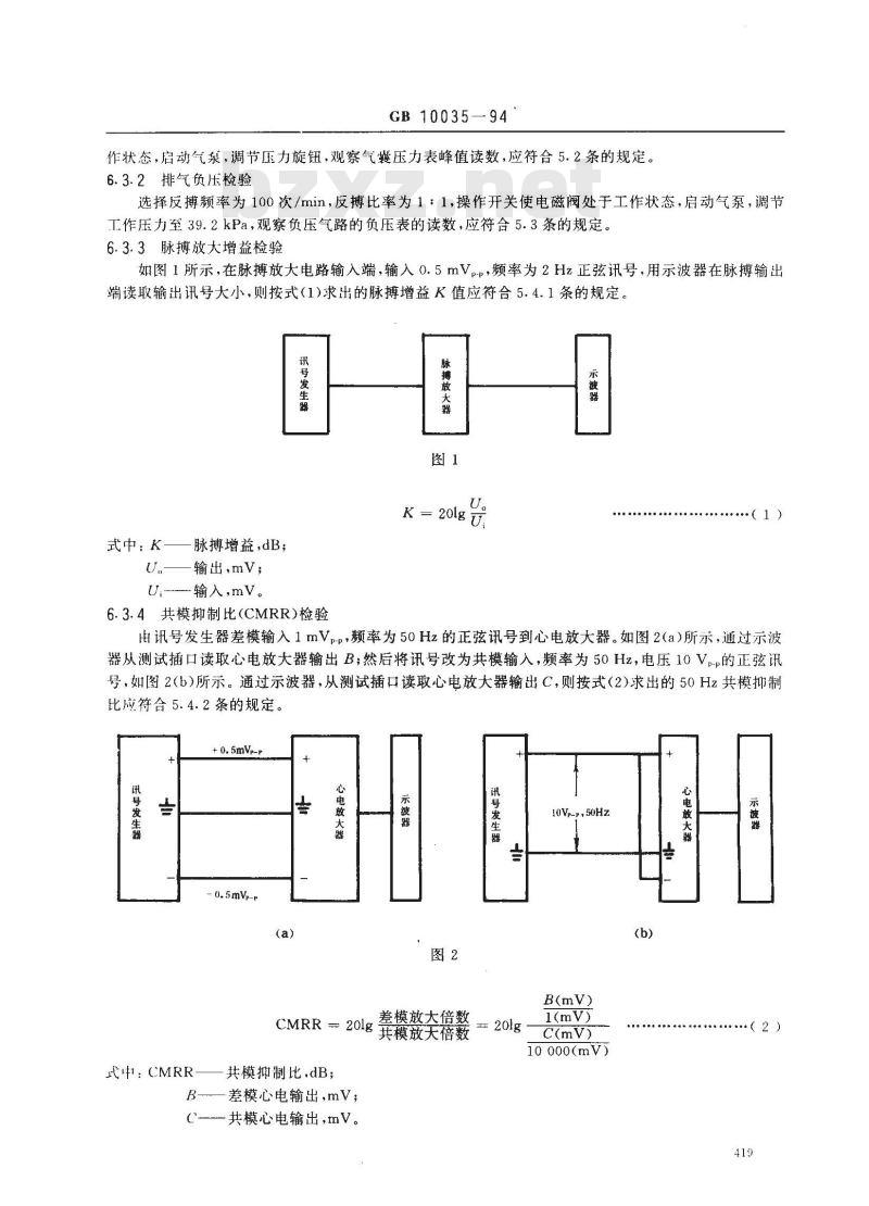 GB 10035-1994 气囊式体外反搏装置