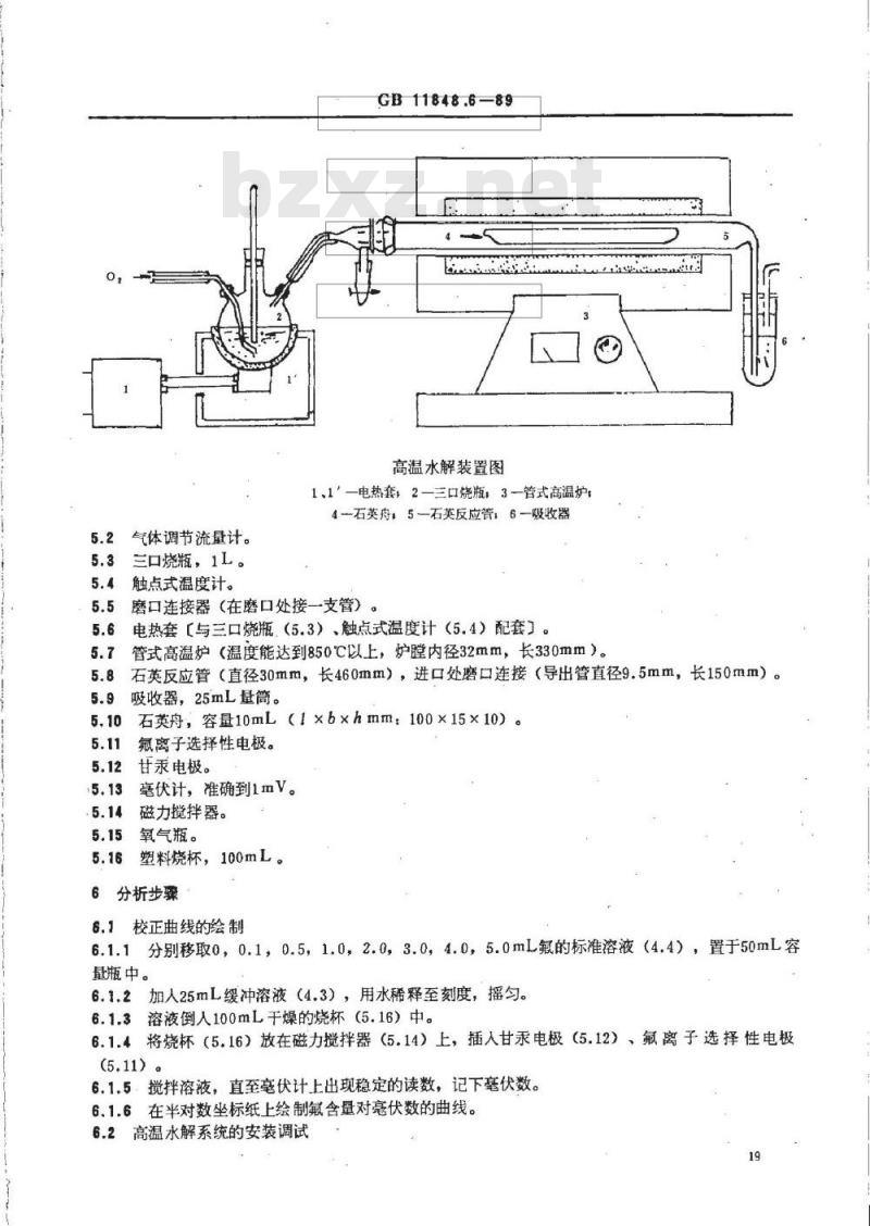 GB/T 11848.6-1989 铀矿石浓缩物中氟的测定 离子选择性电极法