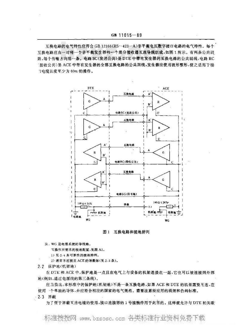 GB/T 11015-1989 数据通信用数据终端设备和自动呼叫设备之间的接口
