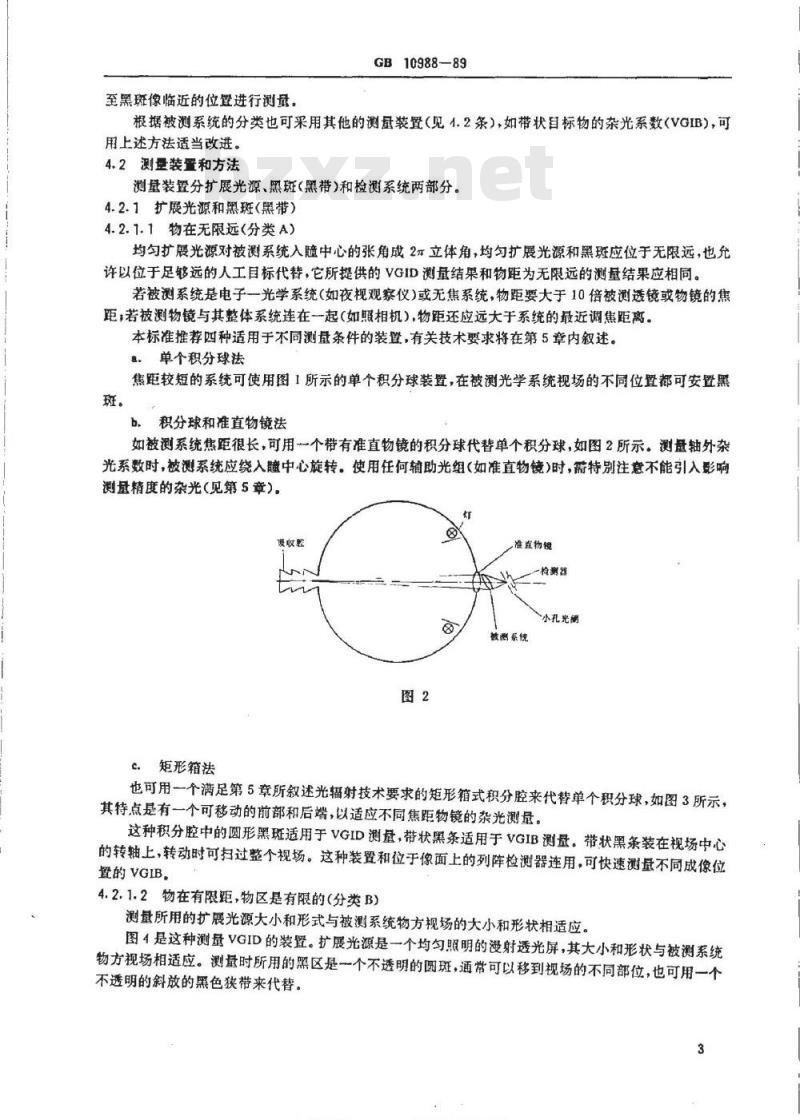GB 10988-1989 光学系统杂(散)光测量方法