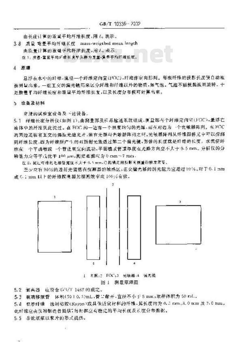 GB/T 10336-2002 造纸纤维长度的测定(偏振光法)