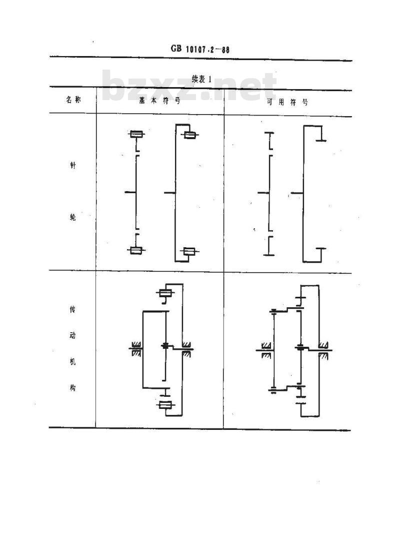 GB/T 10107.2-1988 摆线针轮行星传动 图示方法