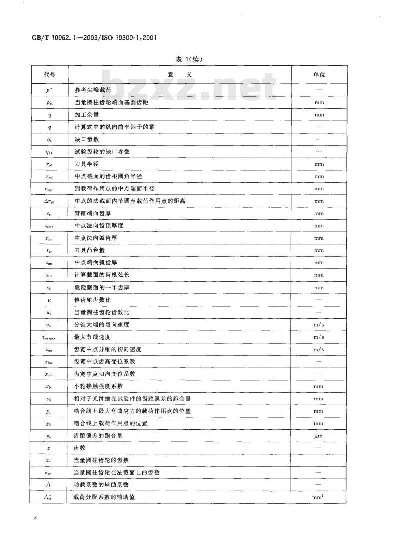 GB/T 10062.1-2003 锥齿轮承载能力计算方法 第1部分：概述和通用影响系数