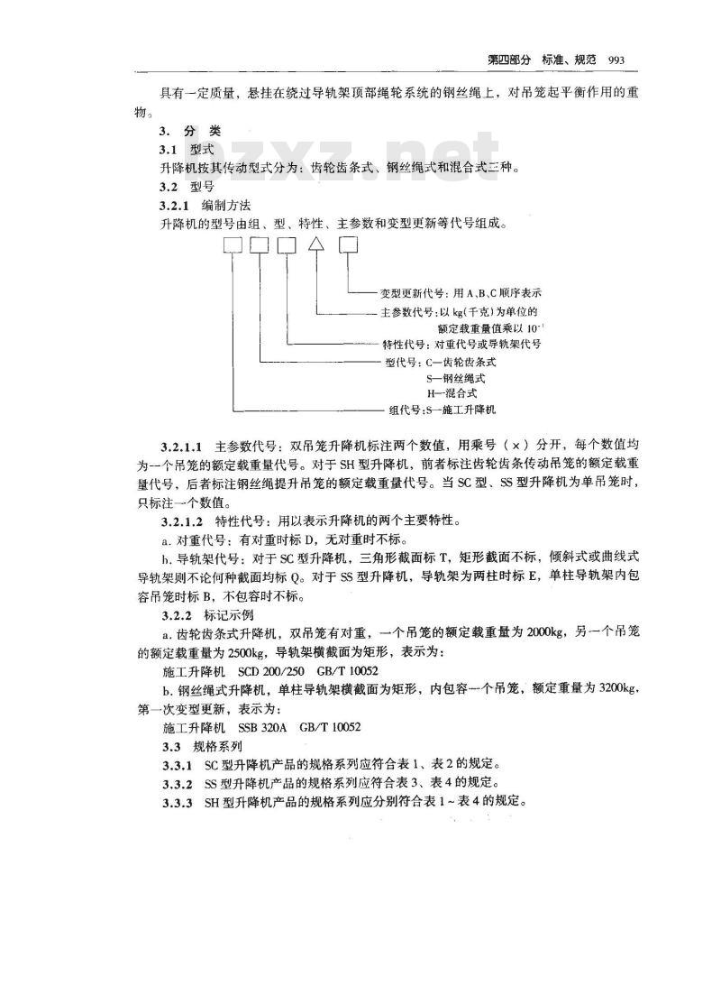 GB/T 10052-1996 施工升降机分类