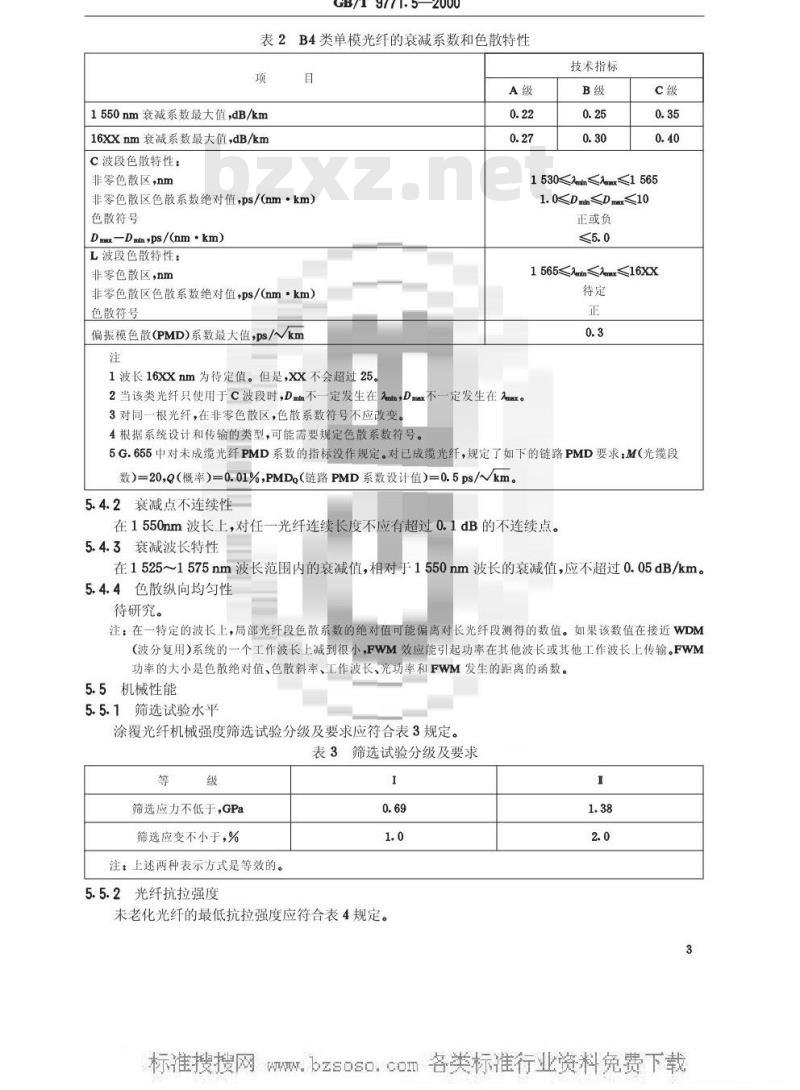 GB/T 9771.5-2000 通信用单模光纤系列 第5部分：非零色散位移单模光纤特性