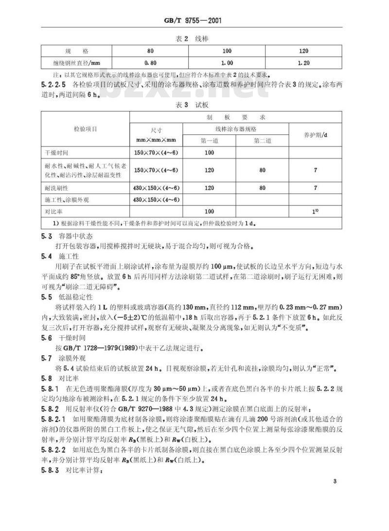 GB/T 9755-2001 合成树脂乳液外墙涂料